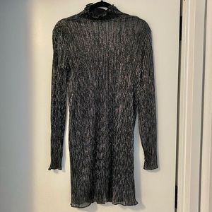 & Other Stories Black and Silver midi dress